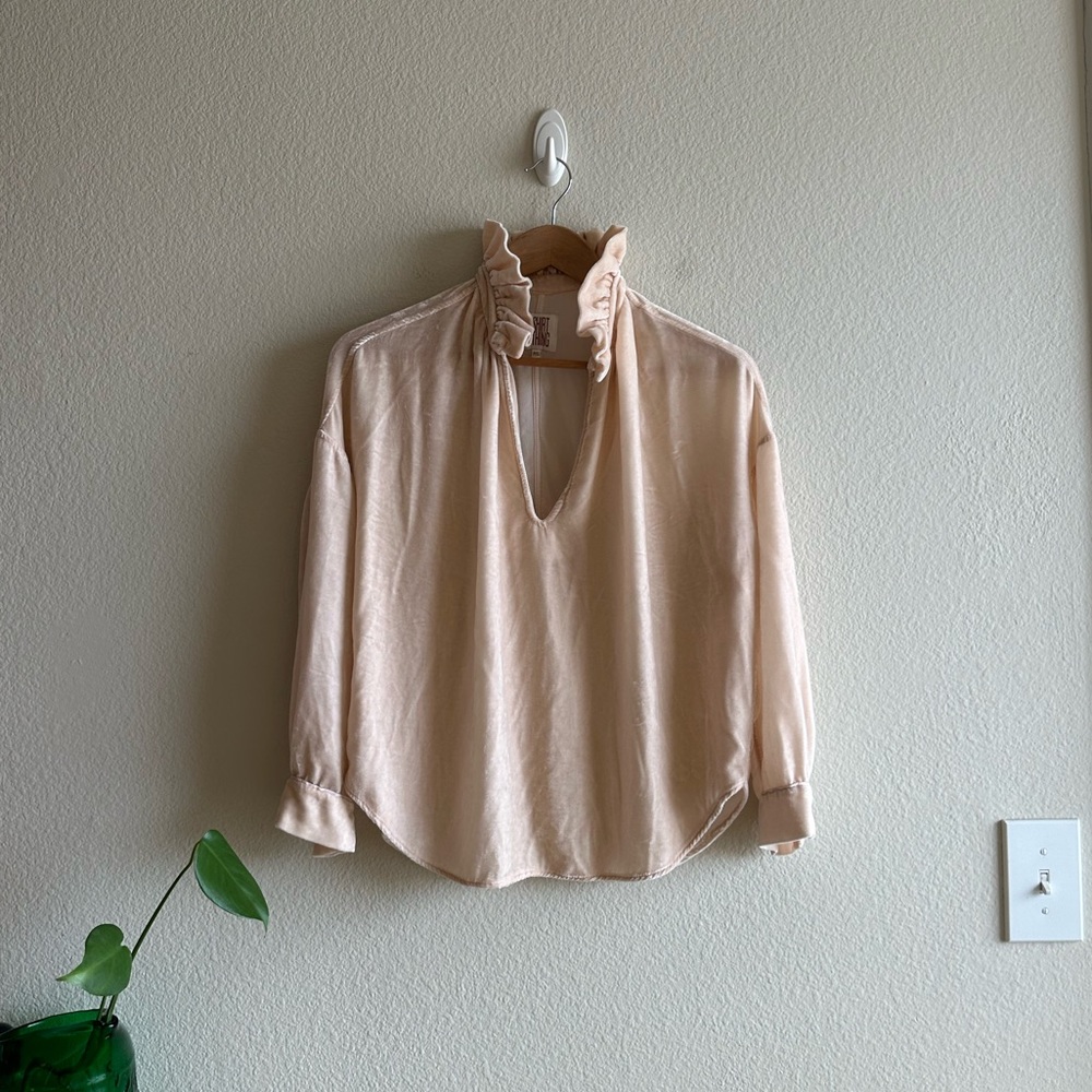 A Shirt Thing Velvet Blouse